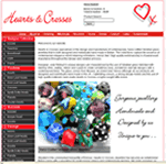 Hearts and Crosses Venetian Glass Jewellery website